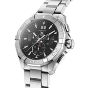  Shop Authentic Tag Heuer Aquaracer Chronograph Black Dial Silver Steel Strap Watch for Men - CAY1110.BA0927 - Luxxuri