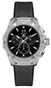  Shop Authentic Tag Heuer Aquaracer Chronograph Black Dial Black Rubber Strap Watch for Men - CAY1110.FT6041 - Luxxuri
