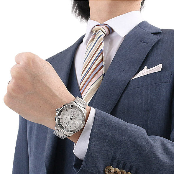  Shop Authentic Tag Heuer Aquaracer White Dial Silver Steel Strap Watch for Men - CAY1111.BA0927 - Luxxuri