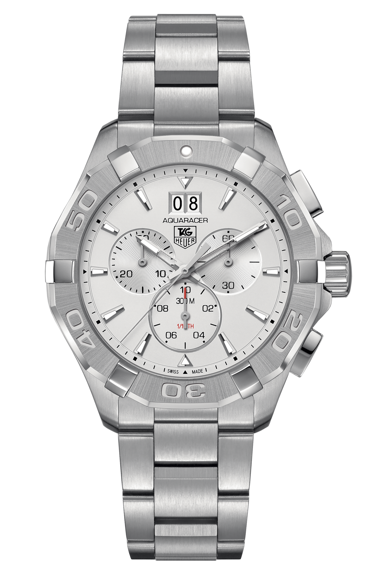  Shop Authentic Tag Heuer Aquaracer White Dial Silver Steel Strap Watch for Men - CAY1111.BA0927 - Luxxuri