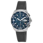  Shop Authentic Tag Heuer Aquaracer Chronograph Blue Dial Black Rubber Strap Watch for Men - CAY111B.FT6041 - Luxxuri