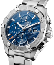  Shop Authentic Tag Heuer Aquaracer Caliber 16 Automatic Chronograph Blue Dial Silver Steel Strap Watch for Men - CAY2112.BA0927 - Luxxuri