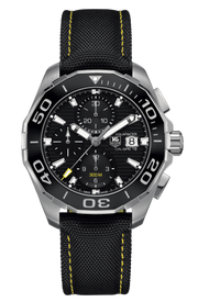  Shop Authentic Tag Heuer Aquaracer Automatic Chronograph Black Dial Black Nylon Strap Watch for Men - CAY211A.FC6361 - Luxxuri