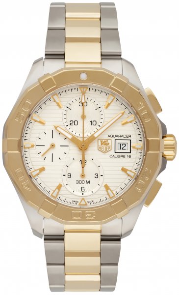  Shop Authentic Tag Heuer Aquaracer Caliber 16 Automatic White Dial Two Tone Steel Strap Watch for Men - CAY2121.BB0923 - Luxxuri