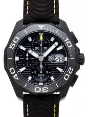  Shop Authentic Tag Heuer Aquaracer Chronograph PVD Black Dial Black Nylon Strap Watch for Men - CAY218A.FC6361 - Luxxuri