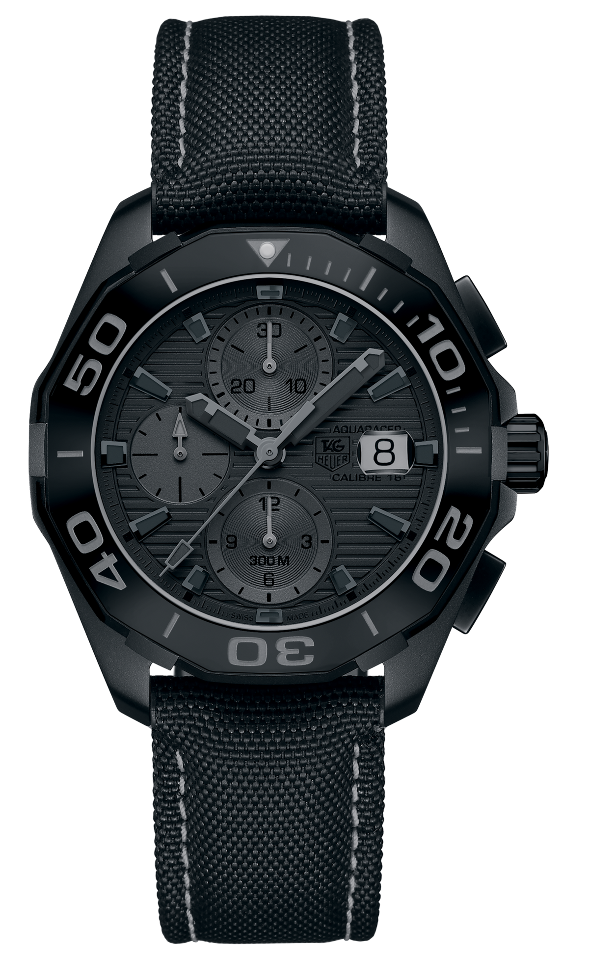  Shop Authentic Tag Heuer Aquaracer Automatic Chronograph Special Edition Titanium Grey Dial Black Leather Strap Watch for Men - CAY218B.FC6370 - Luxxuri