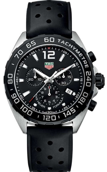  Shop Authentic Tag Heuer Formula 1 Black Dial Black Leather Strap Watch for Men - CAZ1010.FT8024 - Luxxuri