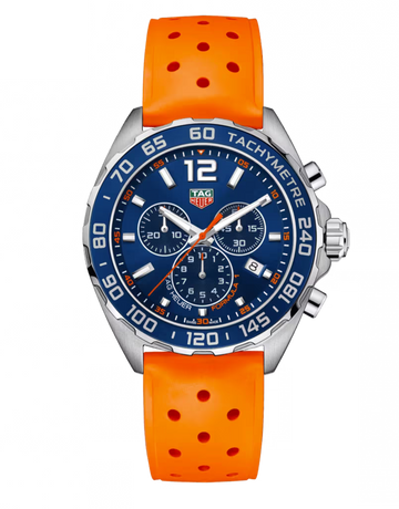  Shop Authentic Tag Heuer Formula 1 Quartz Chronograph Blue Dial Orange Rubber Strap Watch for Men - CAZ1014.FT8028 - Luxxuri