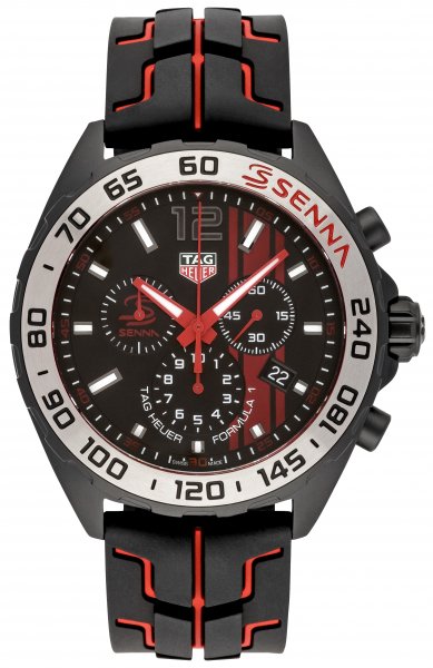  Shop Authentic Tag Heuer Formula 1 Ayrton Senna Limited Edition Black Dial Two Tone Rubber Strap Watch for Men - CAZ1019.FT8027 - Luxxuri