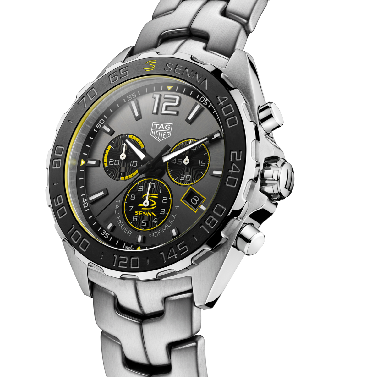  Shop Authentic Tag Heuer Formula 1 Ayrton Senna Special Edition Grey Dial Silver Steel Strap Watch for Men - CAZ101AF.BA0637 - Luxxuri
