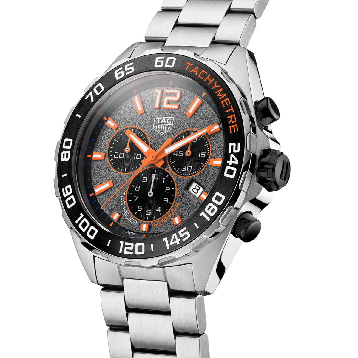  Shop Authentic Tag Heuer Formula 1 Chronograph Ceramic Black Dial Silver Steel Strap Watch for Men - CAZ101AH.BA0842 - Luxxuri