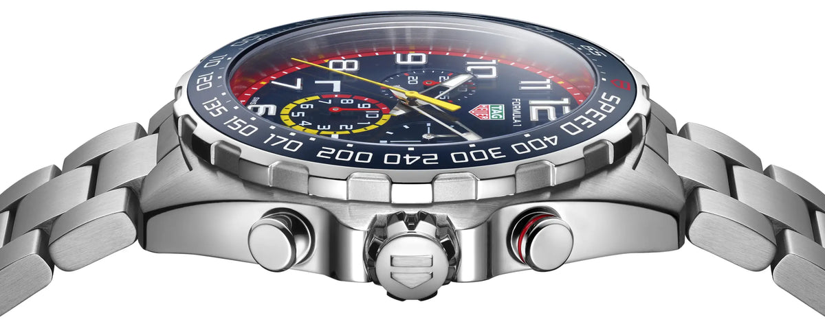 Shop Authentic Tag Heuer Formula 1 x Red Bull Racing Chronograph Blue Dial Silver Steel Strap Watch for Men - CAZ101AL.BA0842 - Luxxuri