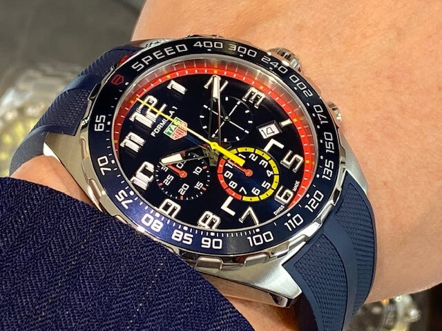  Shop Authentic Tag Heuer Formula 1 Red Bull Racing Chronograph Blue Dial Blue Rubber Strap Watch for Men - CAZ101AL.FT8052 - Luxxuri