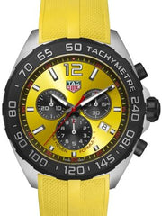  Shop Authentic Tag Heuer Formula 1 Chronograph Yellow Dial Yellow Rubber Strap Watch for Men - CAZ101AM.FT8054 - Luxxuri