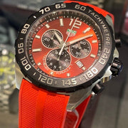  Shop Authentic Tag Heuer Formula 1 Chronograph Red Dial Red Rubber Strap Watch for Men - CAZ101AN.FT8055 - Luxxuri