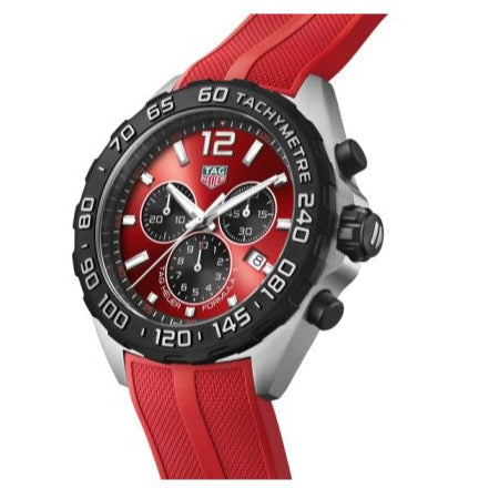  Shop Authentic Tag Heuer Formula 1 Chronograph Red Dial Red Rubber Strap Watch for Men - CAZ101AN.FT8055 - Luxxuri