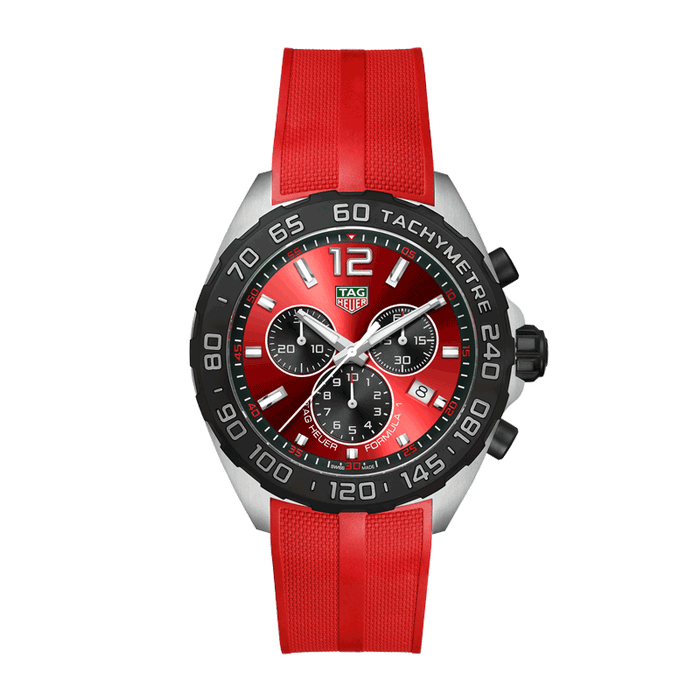  Shop Authentic Tag Heuer Formula 1 Chronograph Red Dial Red Rubber Strap Watch for Men - CAZ101AN.FT8055 - Luxxuri