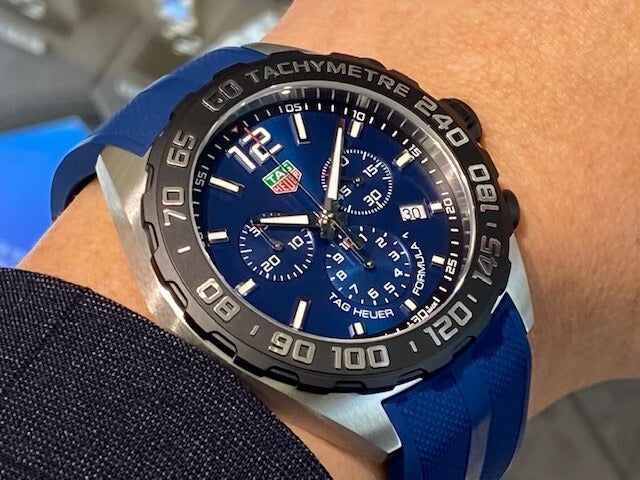  Shop Authentic Tag Heuer Formula 1 Chronograph Blue Dial Blue Rubber Strap Watch for Men - CAZ101AV.FT8077 - Luxxuri