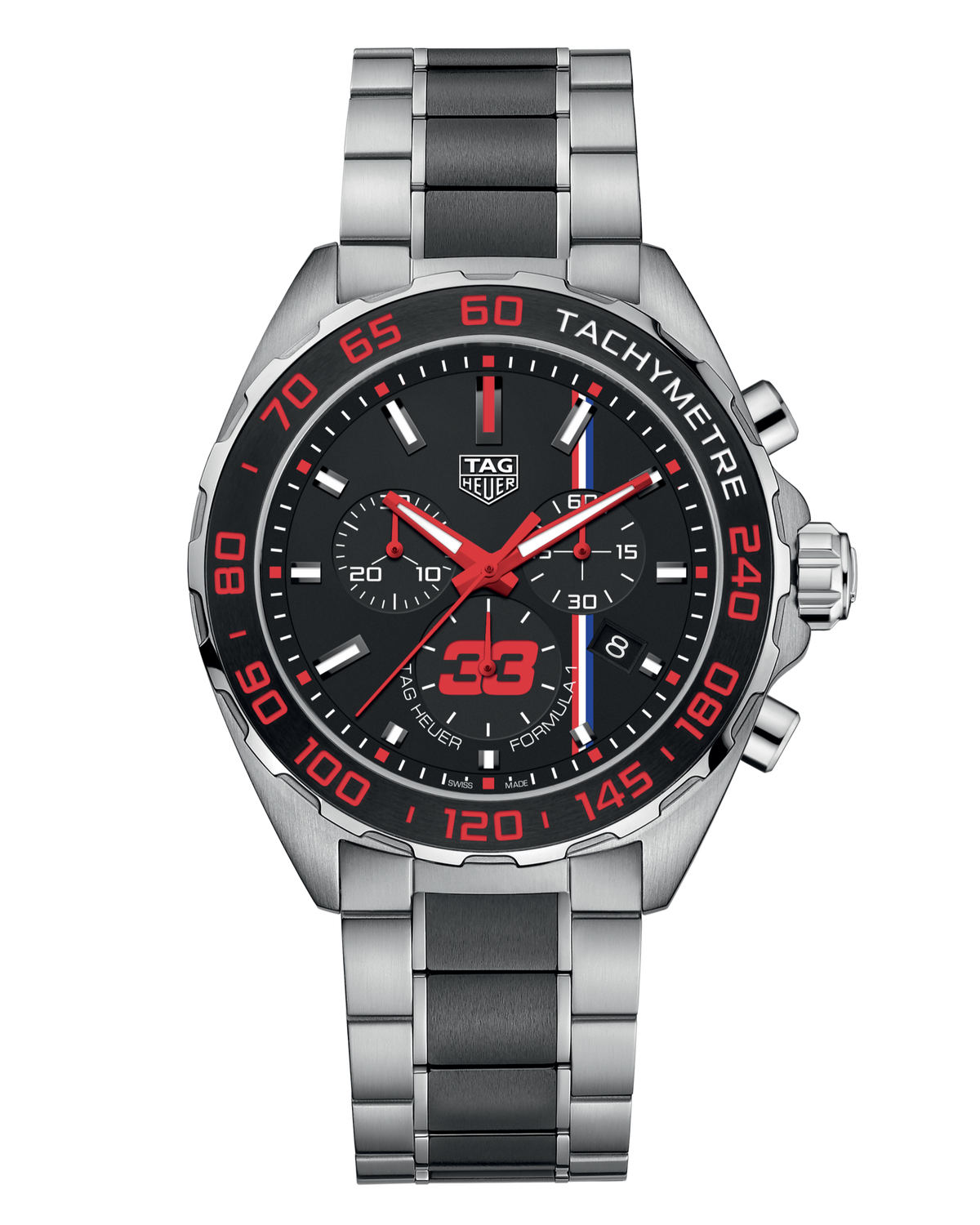  Shop Authentic Tag Heuer Formula 1 Max Verstappen Limited Edition Grey Dial Two Tone Steel Strap Watch for Gents - CAZ101U.BA0843 - Luxxuri