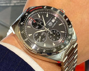  Shop Authentic Tag Heuer Formula 1 Automatic Chronograph Grey Dial Silver Strap Watch for Men - CAZ2012.BA0876 - Luxxuri