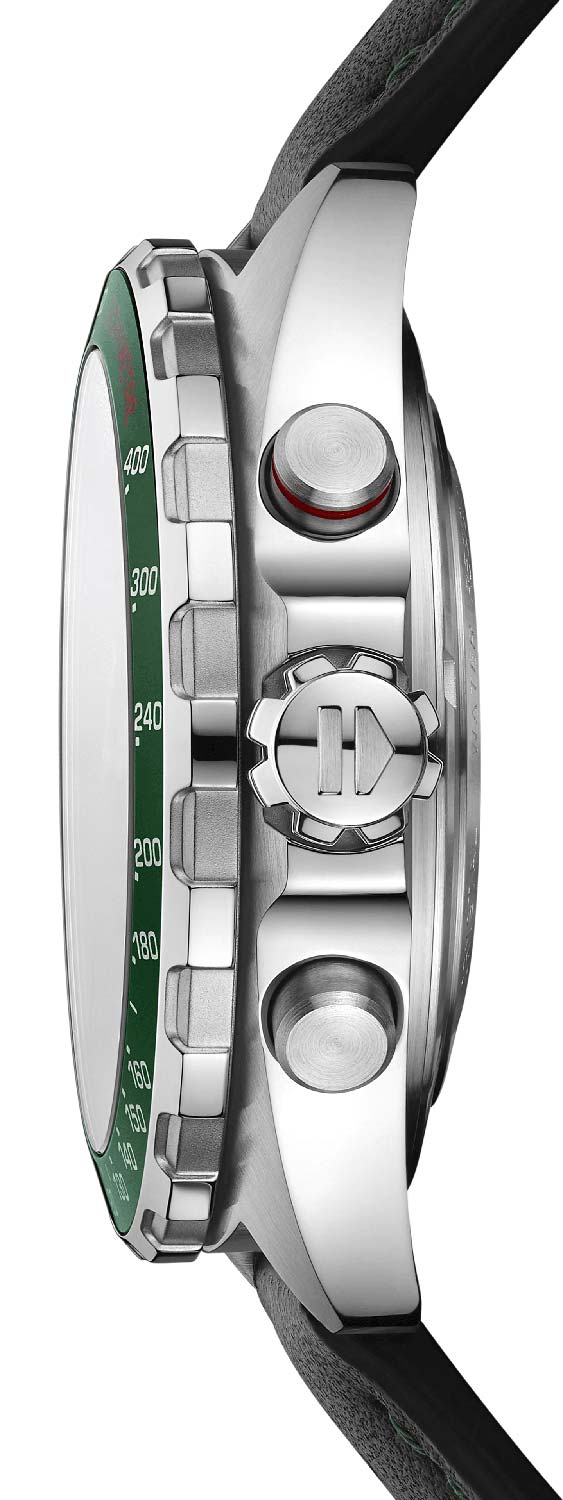  Shop Authentic Tag Heuer Formula 1 Calibre 16 Automatic Chronograph Green Dial Black Leather Strap Watch for Men - CAZ2016.FC6473 - Luxxuri