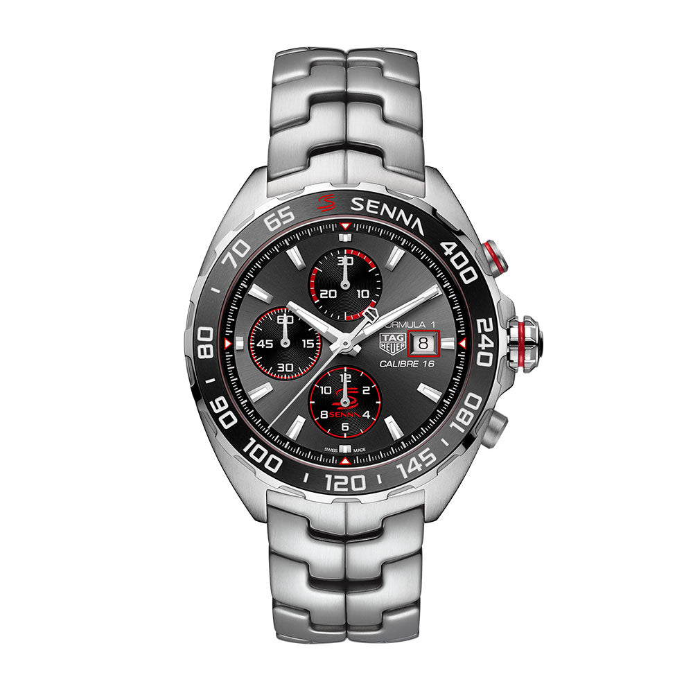  Shop Authentic Tag Heuer Formula 1 Chronograph Senna Grey Dial Silver Steel Strap Watch for Men - CAZ201D.BA0633 - Luxxuri