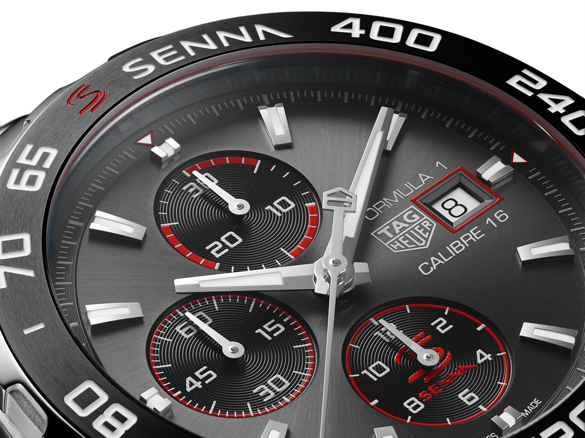  Shop Authentic Tag Heuer Formula 1 Chronograph Senna Grey Dial Silver Steel Strap Watch for Men - CAZ201D.BA0633 - Luxxuri