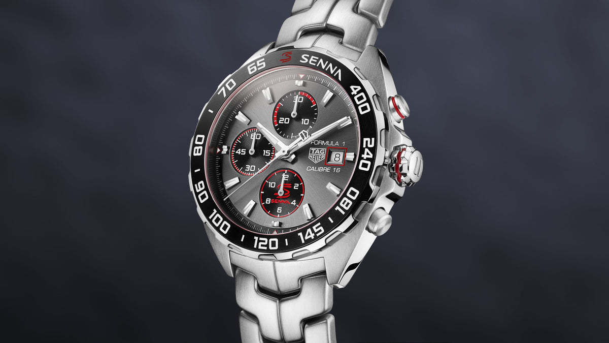  Shop Authentic Tag Heuer Formula 1 Chronograph Senna Grey Dial Silver Steel Strap Watch for Men - CAZ201D.BA0633 - Luxxuri