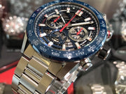  Shop Authentic Tag Heuer Carrera Chronograph Blue Dial Silver Steel Strap Watch for Men - CBG2A11.BA0654 - Luxxuri