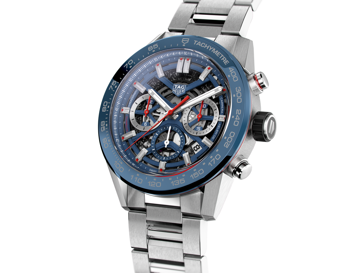  Shop Authentic Tag Heuer Carrera Chronograph Blue Dial Silver Steel Strap Watch for Men - CBG2A11.BA0654 - Luxxuri