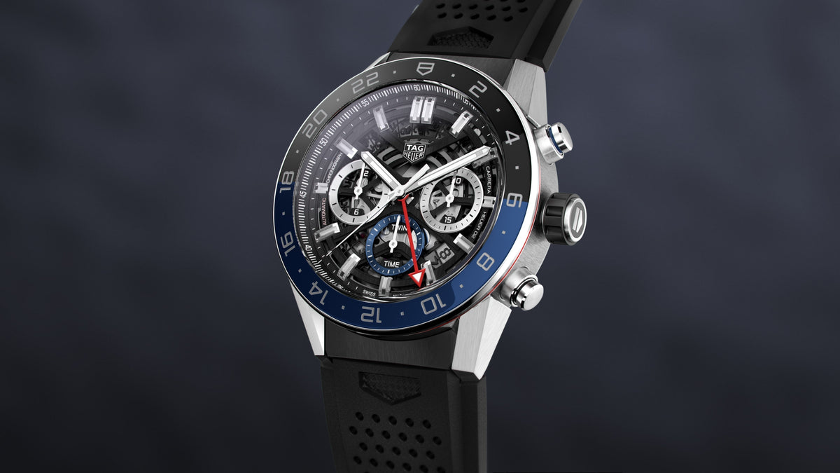  Shop Authentic Tag Heuer Carrera Automatic Chronograph Steel & Ceramic Black Dial Black Rubber Strap Watch for Men - CBG2A1Z.FT6157 - Luxxuri