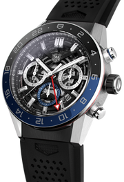  Shop Authentic Tag Heuer Carrera Automatic Chronograph Steel & Ceramic Black Dial Black Rubber Strap Watch for Men - CBG2A1Z.FT6157 - Luxxuri