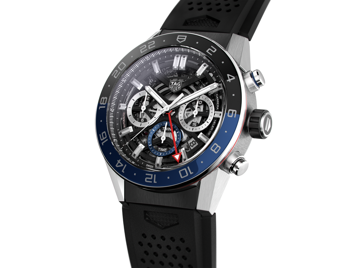  Shop Authentic Tag Heuer Carrera Automatic Chronograph Steel & Ceramic Black Dial Black Rubber Strap Watch for Men - CBG2A1Z.FT6157 - Luxxuri