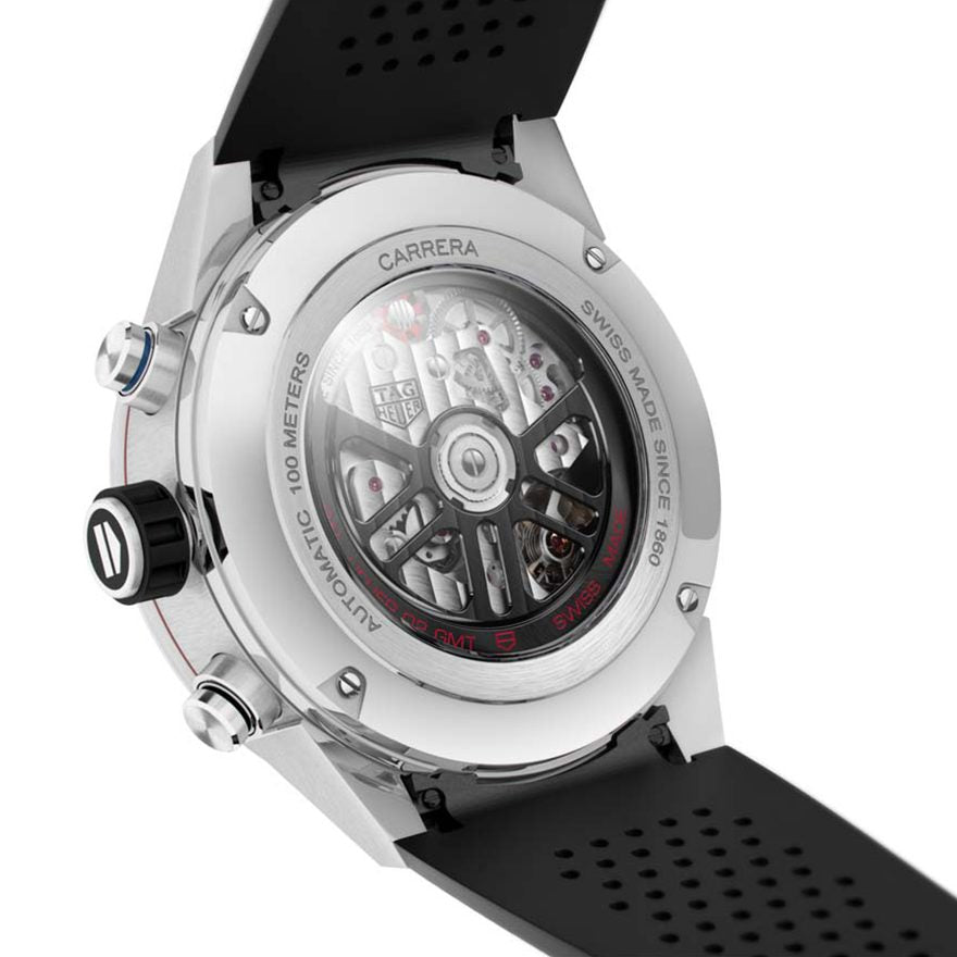  Shop Authentic Tag Heuer Carrera Automatic Chronograph Steel & Ceramic Black Dial Black Rubber Strap Watch for Men - CBG2A1Z.FT6157 - Luxxuri