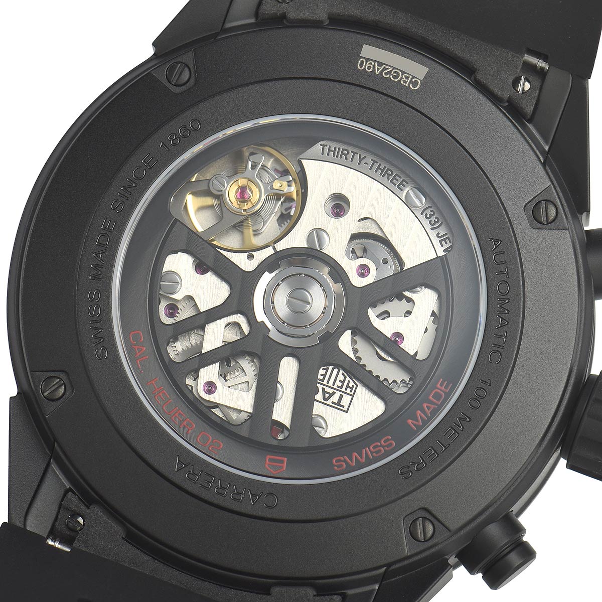  Shop Authentic Tag Heuer Carrera Automatic Chronograph Black Dial Black Rubber Strap Watch for Men - CBG2A90.FT6173 - Luxxuri