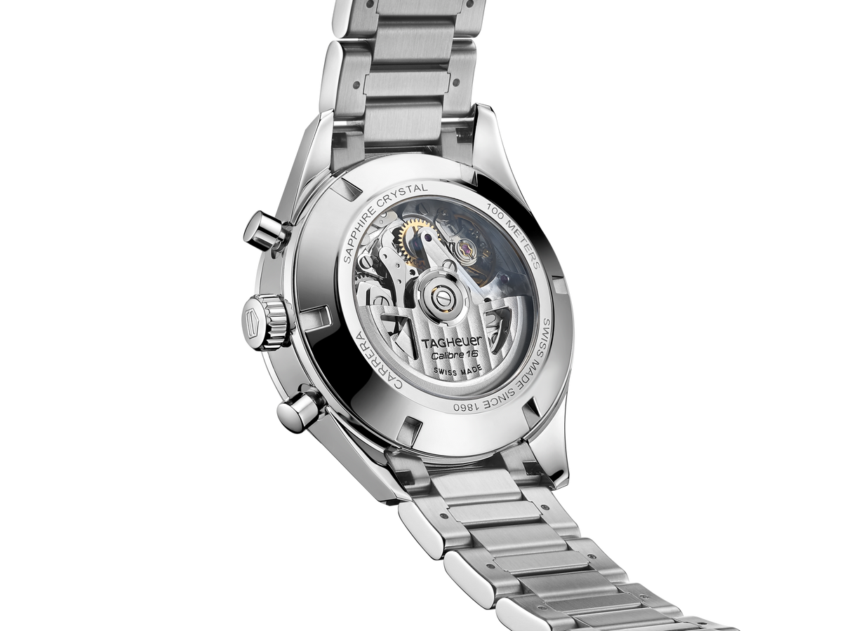  Shop Authentic Tag Heuer Carrera Automatic Chronograph Black Dial Silver Steel Strap Watch for Men - CBK2110.BA0715 - Luxxuri