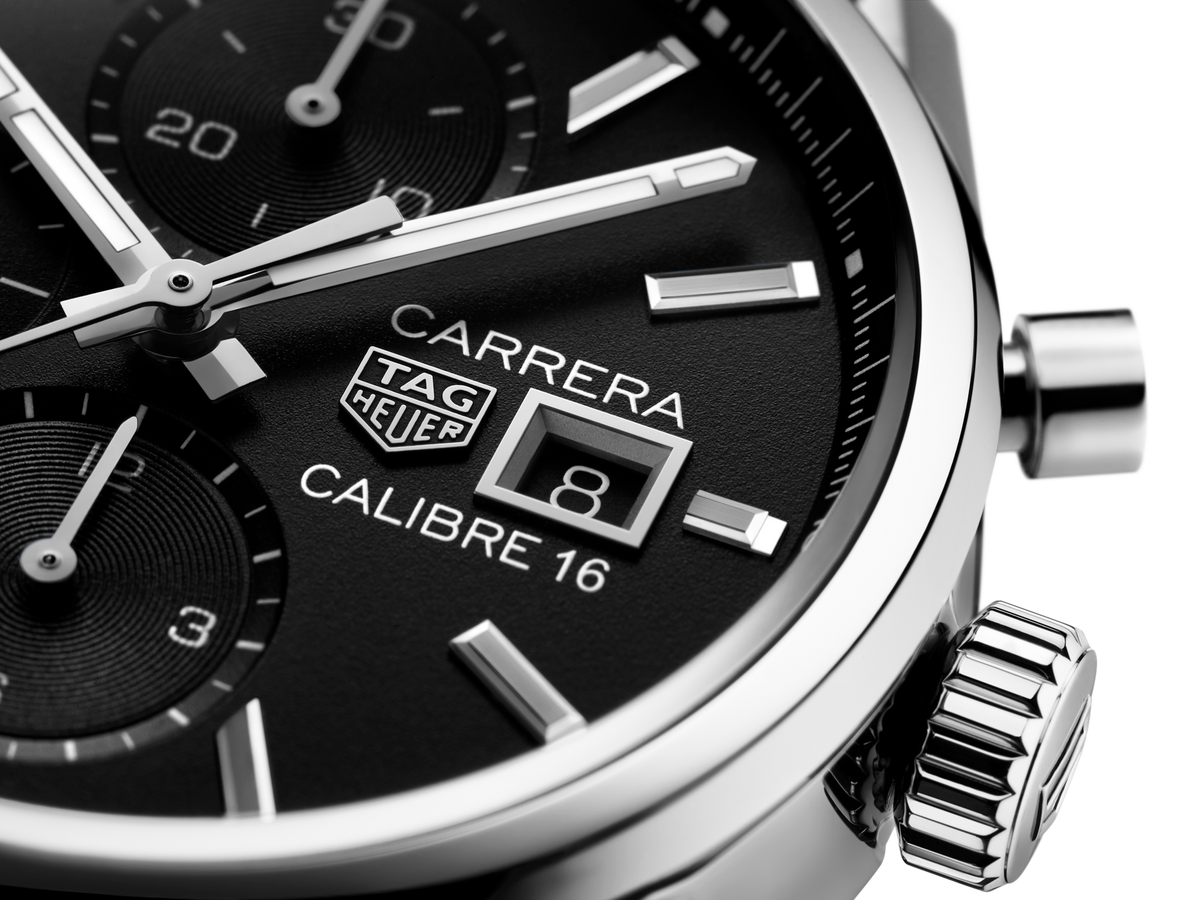  Shop Authentic Tag Heuer Carrera Automatic Chronograph Black Dial Silver Steel Strap Watch for Men - CBK2110.BA0715 - Luxxuri