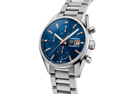  Shop Authentic Tag Heuer Carrera Automatic Chronograph Blue Dial Silver Steel Strap Watch for Men - CBK2115.BA0715 - Luxxuri