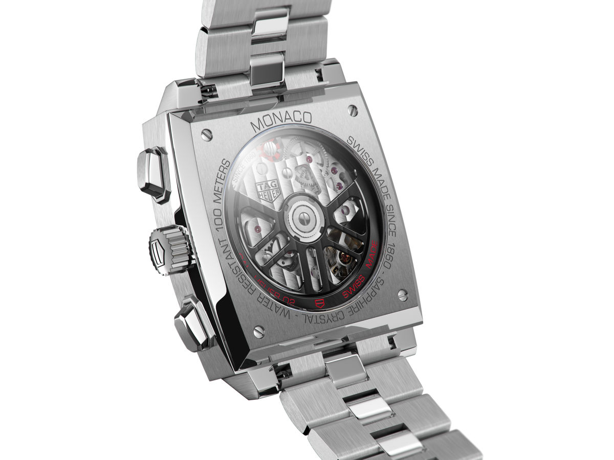 Shop Authentic Tag Heuer Monaco Automatic Chronograph Blue Dial Silver Steel Strap Watch for Men - CBL2111.BA0644 - Luxxuri