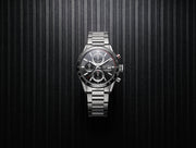  Shop Authentic Tag Heuer Carrera Automatic Chronograph Black Dial Silver Steel Strap Watch for Men - CBM2110.BA0651 - Luxxuri