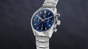  Shop Authentic Tag Heuer Carrera Chronograph Blue Dial Silver Steel Strap Watch for Men - CBN2011.BA0642 - Luxxuri