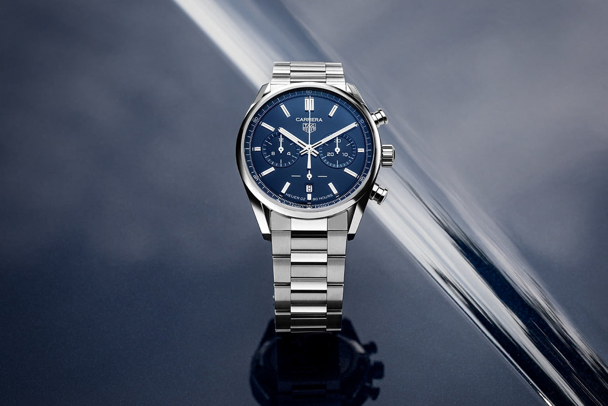  Shop Authentic Tag Heuer Carrera Chronograph Blue Dial Silver Steel Strap Watch for Men - CBN2011.BA0642 - Luxxuri