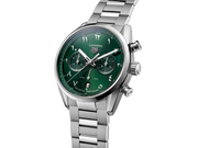  Shop Authentic Tag Heuer Carrera Automatic Chronograph Limited Edition Green Dial Silver Steel Strap Watch for Men - CBN2014.EB0240 - Luxxuri