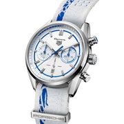  Shop Authentic Tag Heuer Carrera Porsche RS 2.7 Automatic Chronograph White Dial White Nylon Strap Watch for Men - CBN2016.EB0275 - Luxxuri