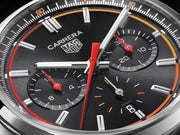  Shop Authentic Tag Heuer Carrera Chronograph Black Dial Black Leather Strap Watch for Men - CBN201C.FC6542 - Luxxuri