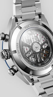  Shop Authentic Tag Heuer Carrera Chronograph Blue Dial Silver Steel Strap Watch for Men - CBN2A1A.BA0643 - Luxxuri