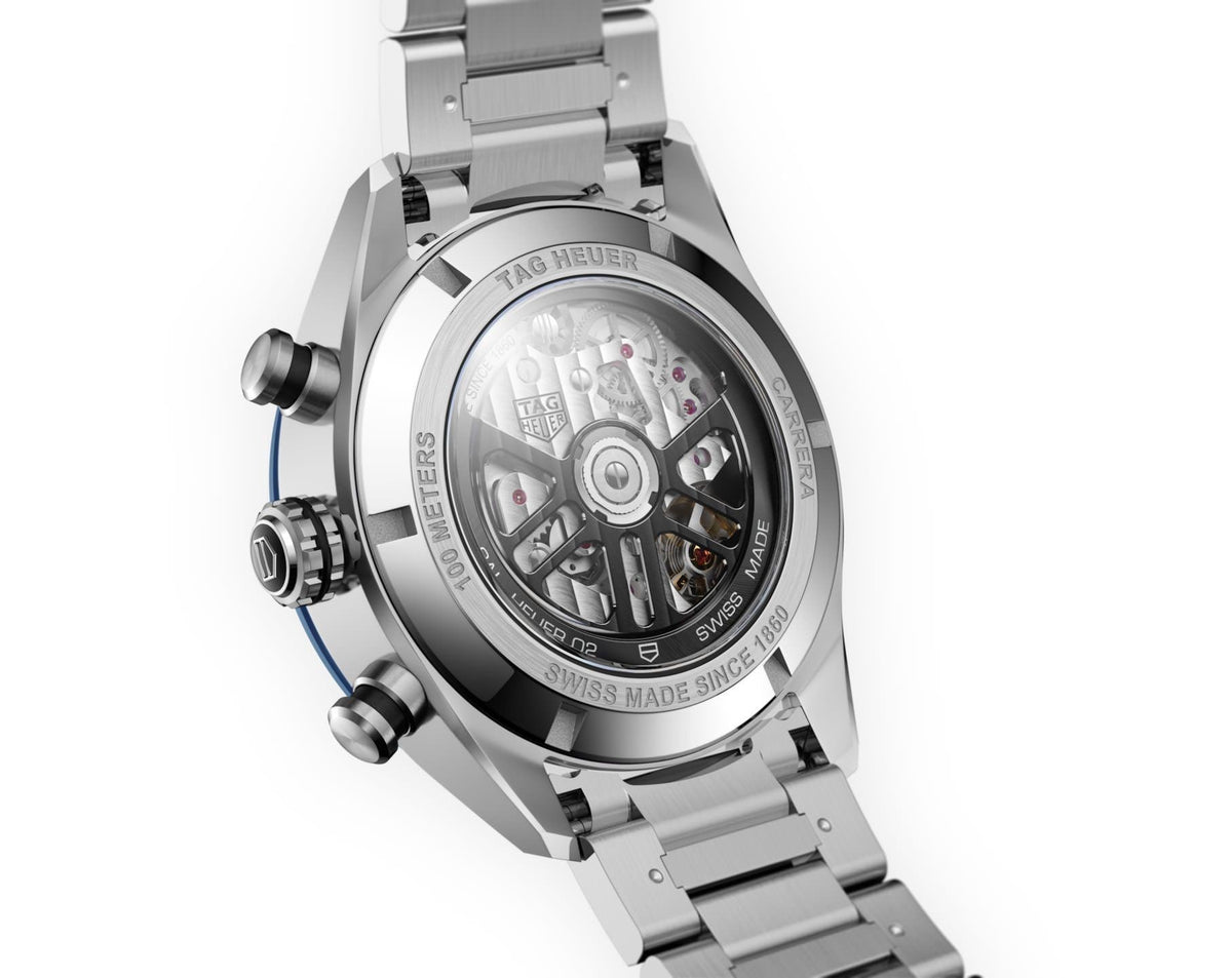  Shop Authentic Tag Heuer Carrera Chronograph Black Dial Silver Steel Strap Watch for Men - CBN2A1AA.BA0643 - Luxxuri