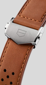  Shop Authentic Tag Heuer Carrera Automatic Chronograph Blue Dial Brown Leather Strap Watch for Men - CBN2A1A.FC6537 - Luxxuri