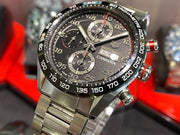  Shop Authentic Tag Heuer Carrera Chronograph Black Dial Silver Steel Strap Watch for Men - CBN2A1AA.BA0643 - Luxxuri
