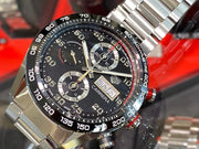  Shop Authentic Tag Heuer Carrera Chronograph Black Dial Silver Steel Strap Watch for Men - CBN2A1AA.BA0643 - Luxxuri